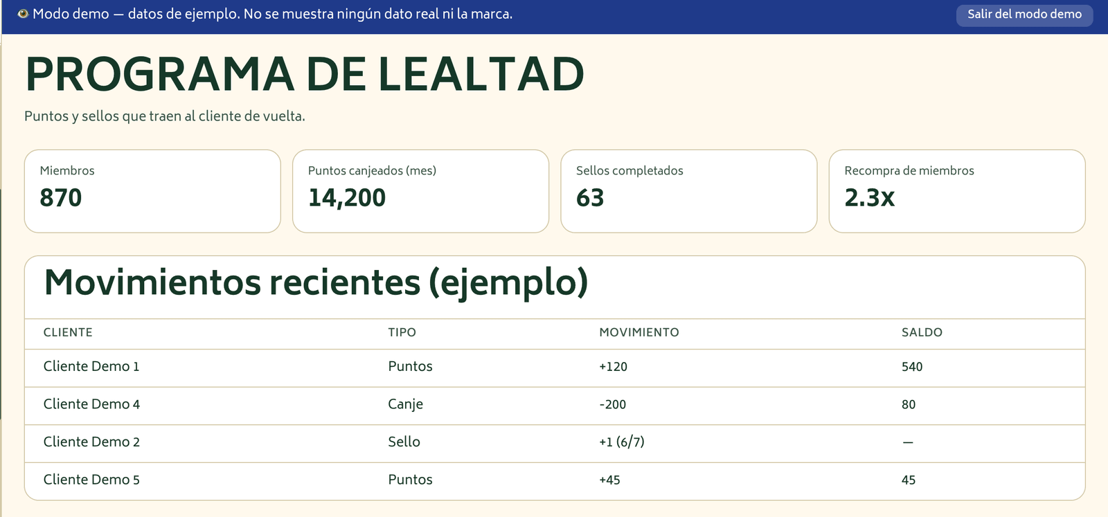 Commerce OS — vista de ejemplo 6