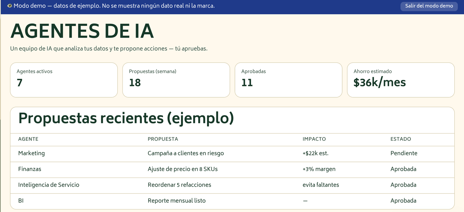Commerce OS — vista de ejemplo 9